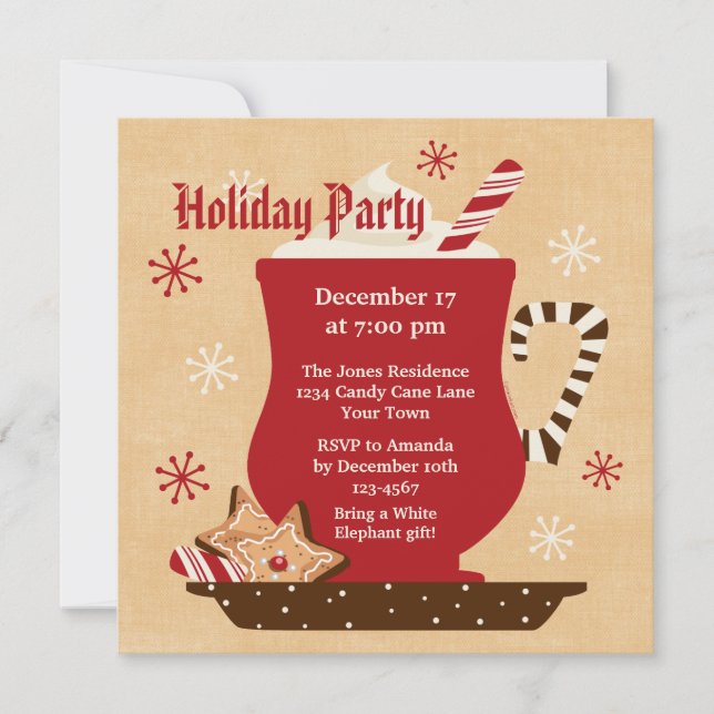 Invitation à la fête de Noël (Devant)