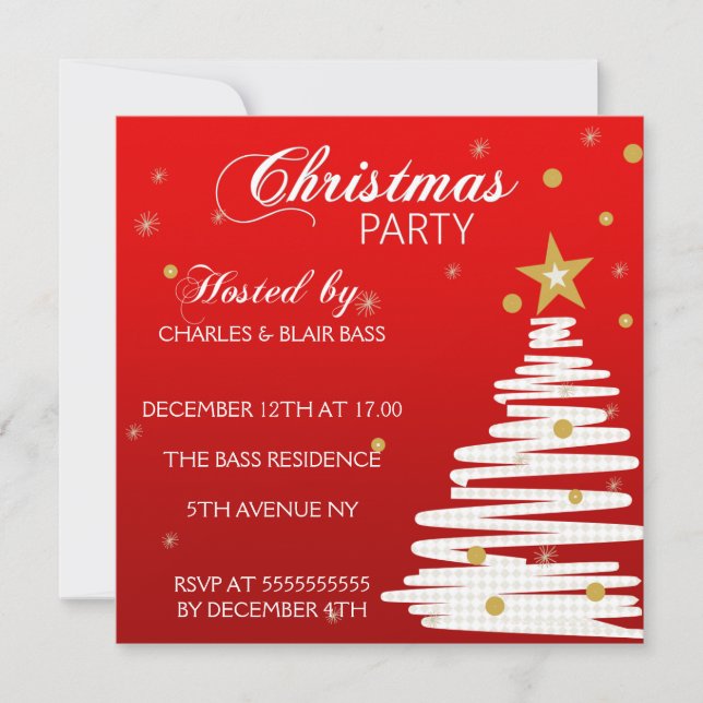Invitation à la fête de Noël (Devant)