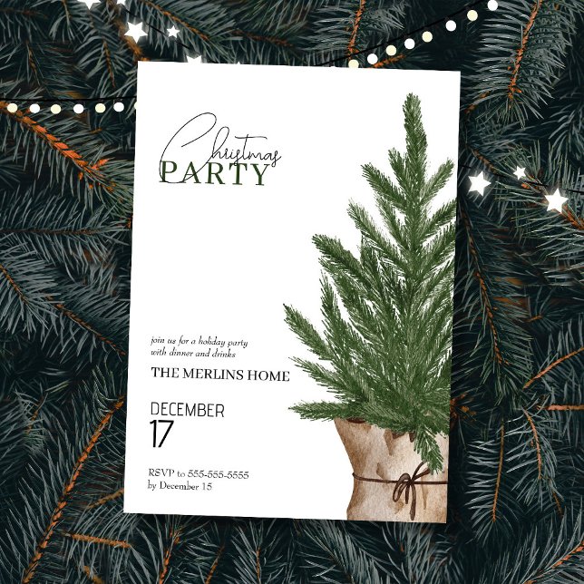 Invitation à la fête de Noël | Arbre de Noël (Créateur téléchargé)