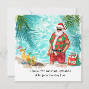 Invitation à la fête de Noël au bassin de Santa