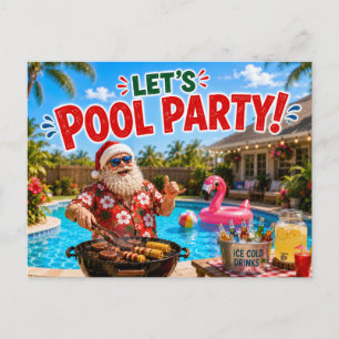 Invitation à la fête de Noël au bassin de Santa Cl