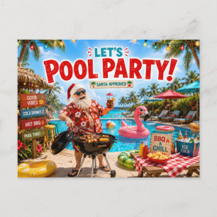 Invitation à la fête de Noël au bassin de Santa Cl
