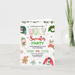 Invitation à la fête de Noël au pull moche, Noël