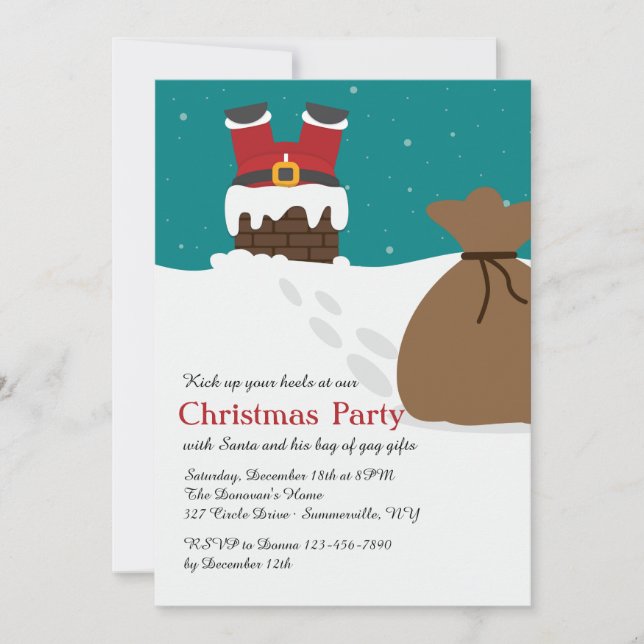 Invitation à la fête de Noël de Chimney (Devant)