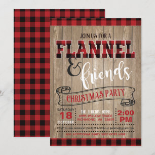 Invitation à la fête de Noël de Flannel et d'amis 