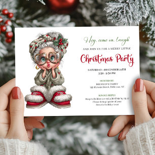 Invitation à la fête de Noël de Grand-mère en dess