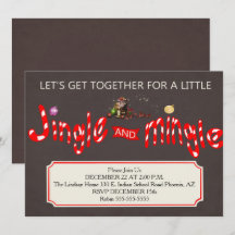 Invitation à la fête de Noël de Jingle et Mingle