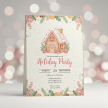 Invitation à la fête de Noël de la maison en pain 
