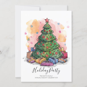 Invitation à la fête de Noël de l'arbre de Noël de