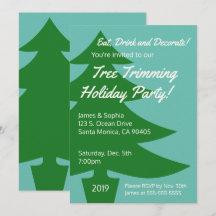 Invitation à la fête de Noël de l'Arbre rétro