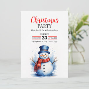 Invitation à la fête de Noël de l'Homme de neige f