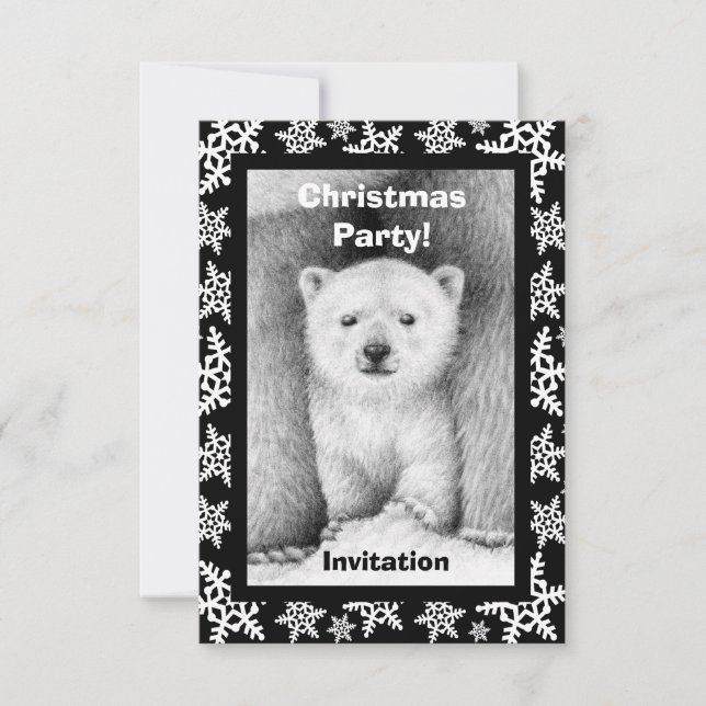 Invitation à la fête de Noël de l'Ours polaire (Devant)