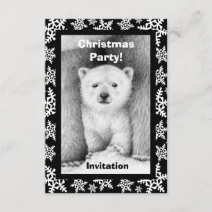 Invitation à la fête de Noël de l'Ours polaire