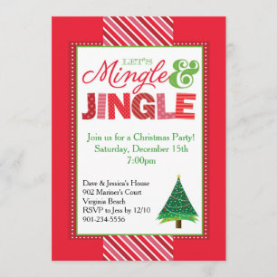 Invitation à la fête de Noël de Mingle et Jingle