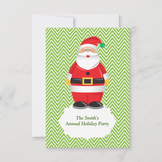 Invitation à la fête de Noël de Père Noël (Devant)