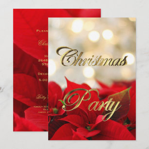 Invitation à la fête de Noël de Red Poinsettia