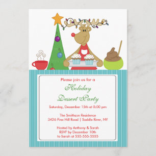 Invitation à la fête de Noël de Reindeer