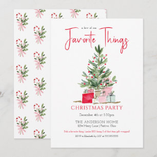 Invitation à la fête de Noël des choses préférées