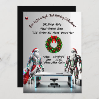 Invitation à la fête de Noël - Design à thème tech