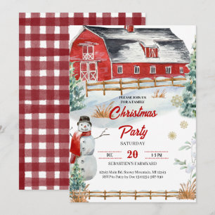 Invitation à la fête de Noël d'hiver