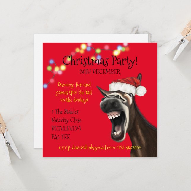 Invitation à la fête de Noël, Dingue (Devant/Arrière en situation)