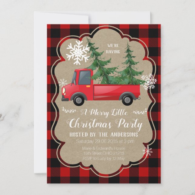 Invitation à la fête de Noël du Camion Rouge (Devant)