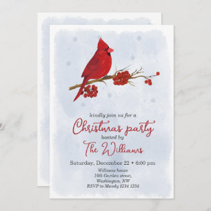 Invitation à la fête de Noël du cardinal rouge