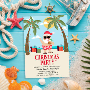 Invitation à la fête de Noël du Père Noël d'été