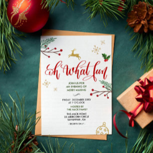 Invitation à la fête de Noël et d'hiver