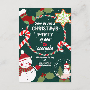 Invitation à la fête de Noël festive