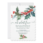 Invitation à la fête de Noël Holiday Holly