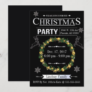 Invitation à la fête de Noël Jingle et Mingle