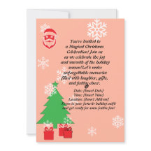 Invitation à la fête de Noël magique | Elégant Vac