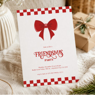 Invitation à la fête de Noël moderne Friendsmas ro