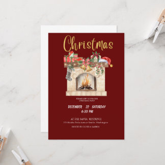 Invitation à la fête de Noël modifiable