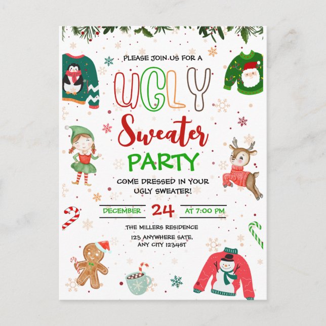 Invitation à la fête de Noël, Noël (Devant)