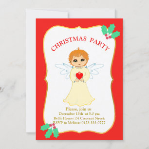 Invitation à la fête de Noël Petit Ange