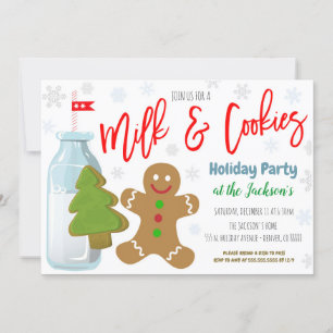 Invitation à la fête de Noël pour le lait et les b