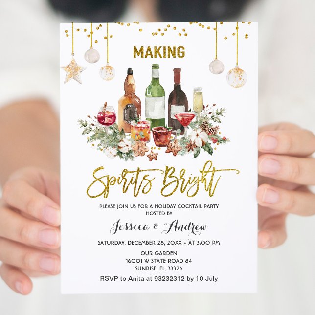 Invitation à la fête de Noël pour mettre les espri (Créateur téléchargé)