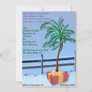 Invitation à la fête de Noël tropicale