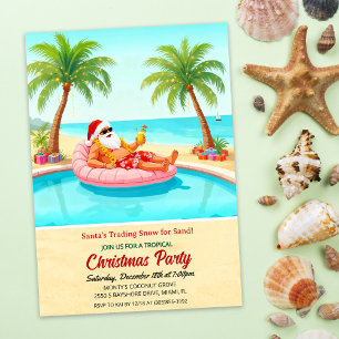 Invitation à la fête de Noël tropicale au bord de