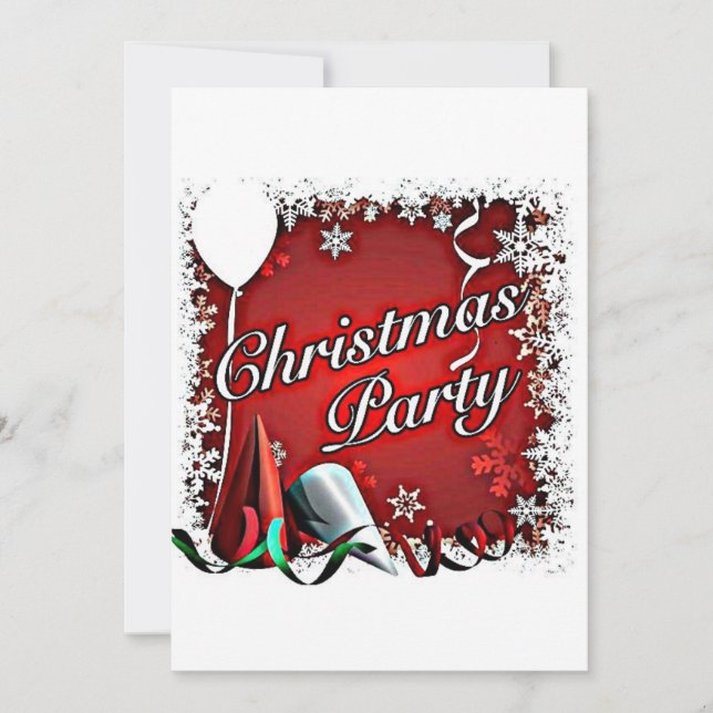 INVITATION À LA FÊTE DE NOËL/VACANCES (Devant)