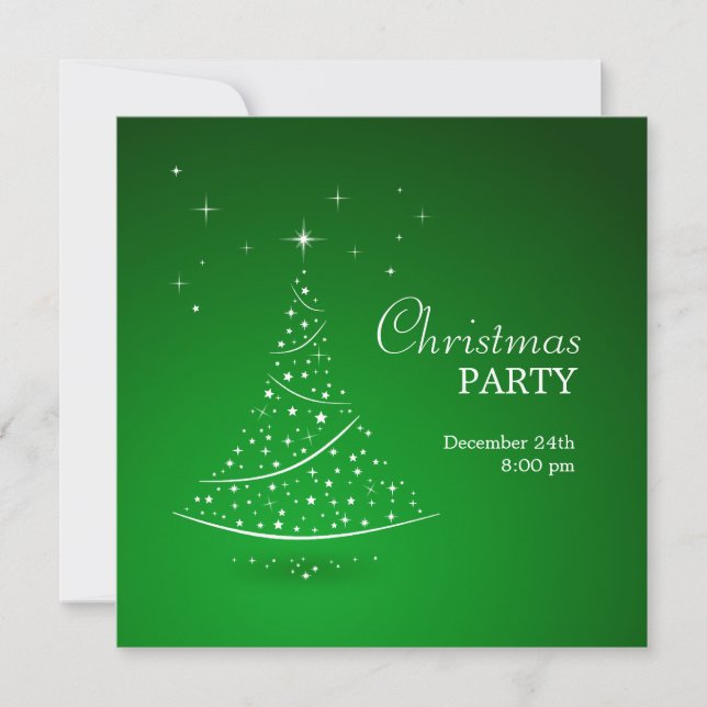Invitation à la fête de Noël verte (Devant)