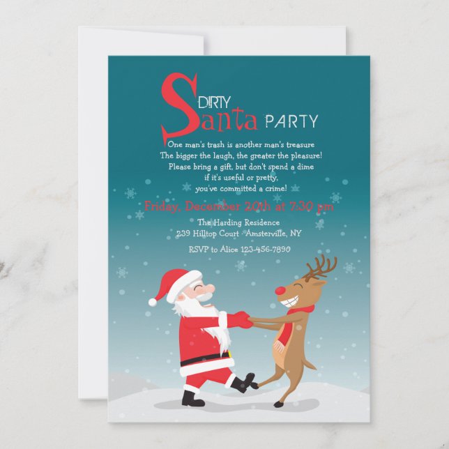 Invitation à la fête de Père Noël (Devant)