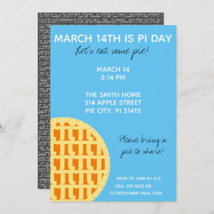 Invitation à la fête de Pi Day avec Chiffres Pi su