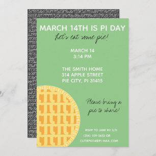 Invitation à la fête de Pi Day avec Chiffres Pi su