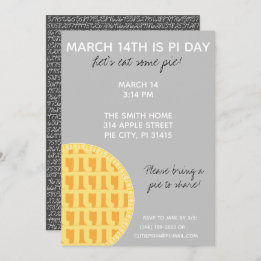 Invitation à la fête de Pi Day avec Chiffres Pi su