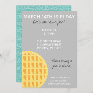 Invitation à la fête de Pi Day avec Chiffres Pi su
