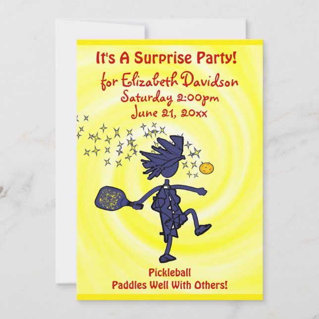 Invitation à la fête de Picklball (Devant)