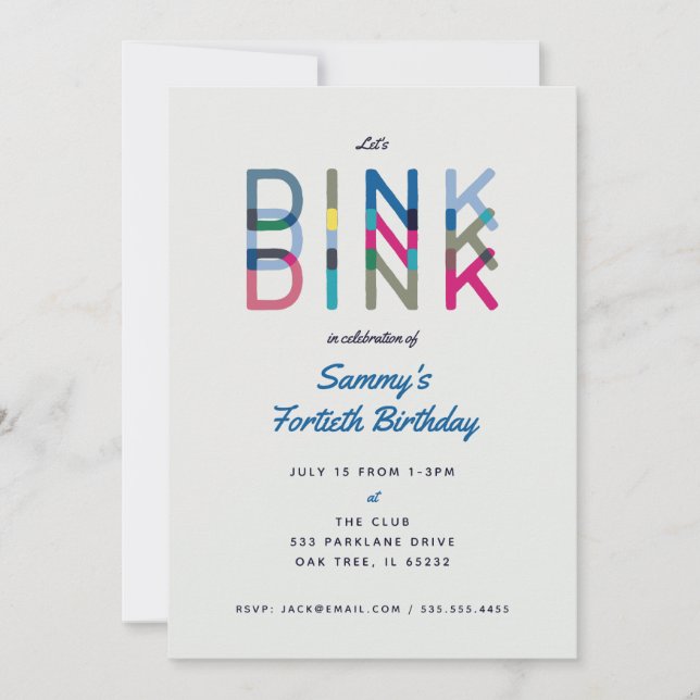 Invitation à la fête de pickleball Faisons Dink (Devant)